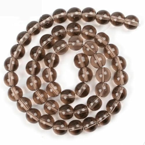 Naturstein Achate Glas Quarz Türkis Druzy Spacer Lose Runde Cloisonne Perlen für Schmuckherstellung DIY Zubehör Großhandel-Rauchglas-12mm von BSGUZ