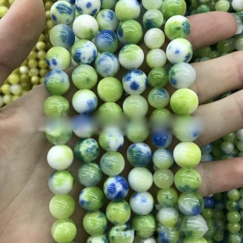 Naturstein Schmuckzubehör Gelb Türkis Türkis Grün Achat Mischfarben Perlen-Farbnummer 13 Gelb Grün Bunt-6mm Naturstein Schmuckzubehör Gelb Türkis Türkis Grün Achat Mischfarben Perlen-Farbnummer 13 Gelb Grün Bunt-6mm von BSGUZ