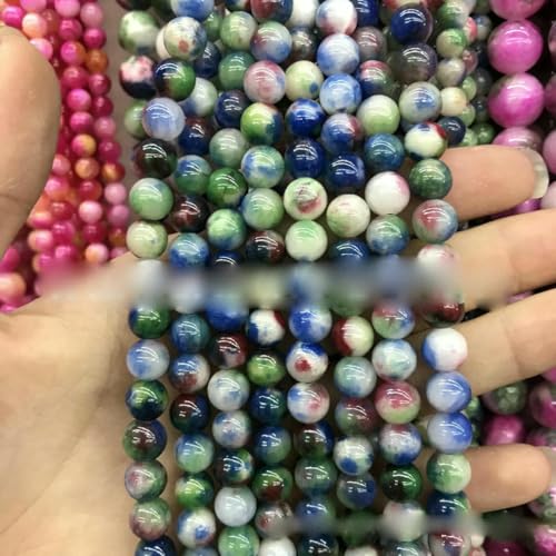Naturstein Schmuckzubehör Gelb Türkis Türkis Grün Achat Mischfarben Perlen-Farbnummer 4 blau grün rot bunt-12mm Naturstein Schmuckzubehör Gelb Türkis Türkis Grün Achat Mischfarben Perlen-Farbnummer 4 blau grün rot bunt-12mm von BSGUZ