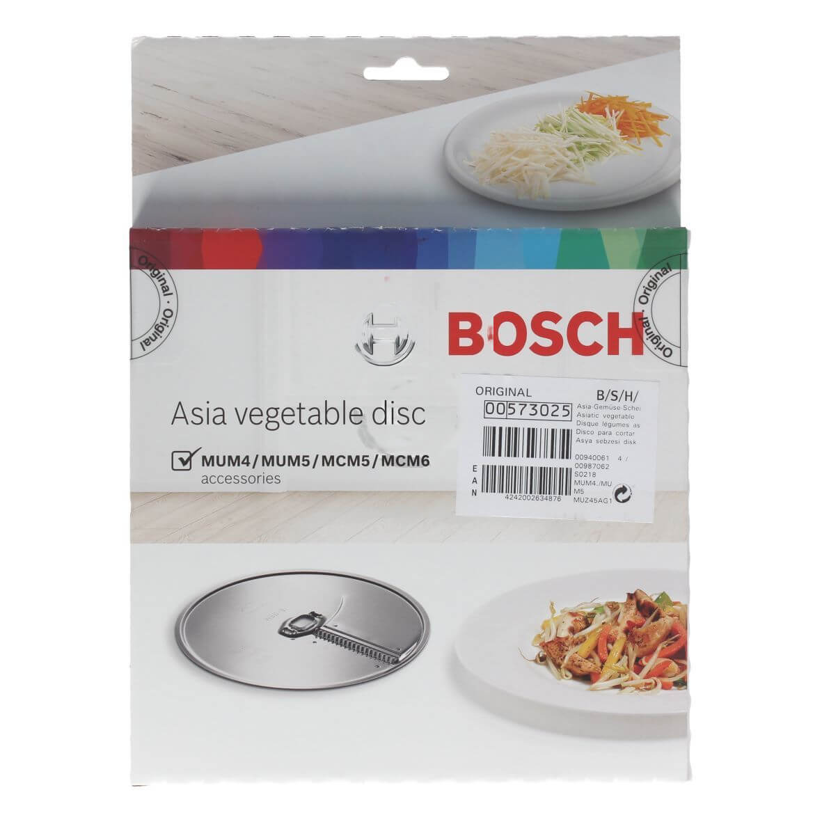 Asia Gemüschescheibe BSH 00573025 MUZ45AG1 JulienneScheibe für Durchlaufschnitzler Küchenmaschine (KD-00573025) von BSH (Bosch-Siemens-Hausgeräte)