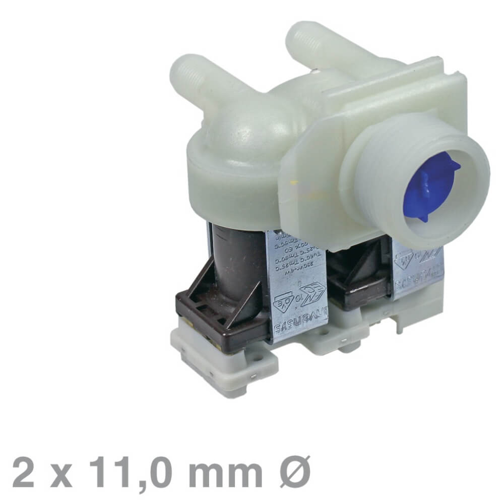 Magnetventil BSH 00181818 zweifach 180° 11mmØ für Waschmaschine Slimline (KD-00181818) von BSH (Bosch-Siemens-Hausgeräte)