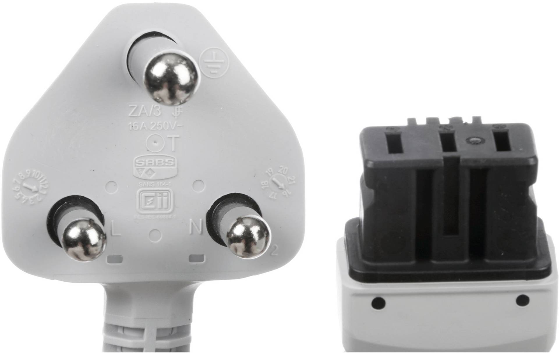 Anschlusskabel ZA/IN-Stecker für Einbaubacköfen 16A/ Länge 1200 mm, grau, H05VV-F 3G1,5  Anschlusskabel ZA/IN-Stecker für Einbaubacköfen 16A/ Länge 1200 mm, grau, H05VV-F 3G1,5 (KD-12008009) von BSH