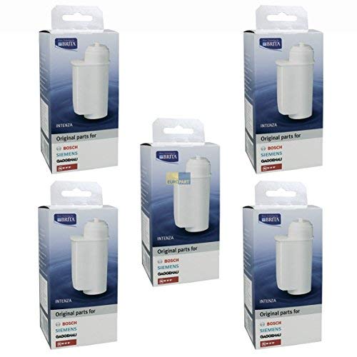 Bosch Siemens 575491 00575491 SET ORIGINAL 5x TCZ7003 TZ70003 Wasserfilter Brita Intenza Steckanschluss z.T. EQ.5 EQ.6 EQ.7 EQ.8 Kaffeeautomat Kaffeevollautomat Kaffeemaschine auch Gaggenau Neff von BSH