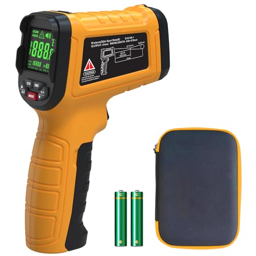 BSIDE H3 Digital Laser Infrarot Thermometer für Hohe Temperaturen -58℉~2552℉(-50℃~1400℃) 50:1 Pyrometer mit Farb LCD Temperaturmessgerät berührungslos für HVAC Ofen Industrie Schmiede Metallurgie von BSIDE