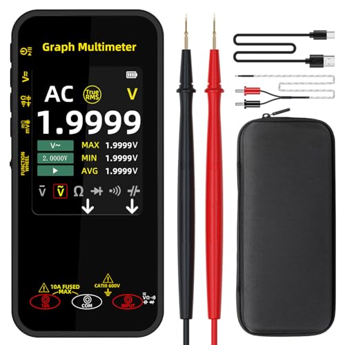 BSIDE S500 Digital Multimeter 20000 Counts Grafisches Multimeter TRMS 1000V 10A mit Auto-Rotate Farbdisplay, Taschenmultimeter für Strom Spannung Millivolt AC Peak Kapazität Temperatur Messen BSIDE S500 Digital Multimeter 20000 Counts Grafisches Multimeter TRMS 1000V 10A mit Auto-Rotate Farbdisplay, Taschenmultimeter für Strom Spannung Millivolt AC Peak Kapazität Temperatur Messen von BSIDE