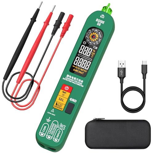 BSIDE S8 Digital Multimeter Automatisch AC Spannungsprüfer Berührungslos Leckspannung Tester 3 in 1 Große Farbdisplay Phasenprüfer Durchgangsprüfer Aufladbare VFD Hz Ohm Kapazitätsmessung von BSIDE