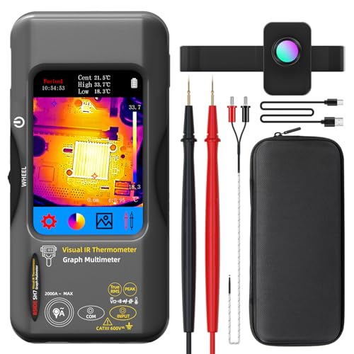 BSIDE SH7 Multimeter Wärmebildkamera mit Makro Objektiv und 3,98” Touchscreen Thermokamera 320X320 IR-Auflösung & Digital Multimeter 20000 Counts TRMS für Leckortung PCB Elektronik KFZ Industrie von BSIDE
