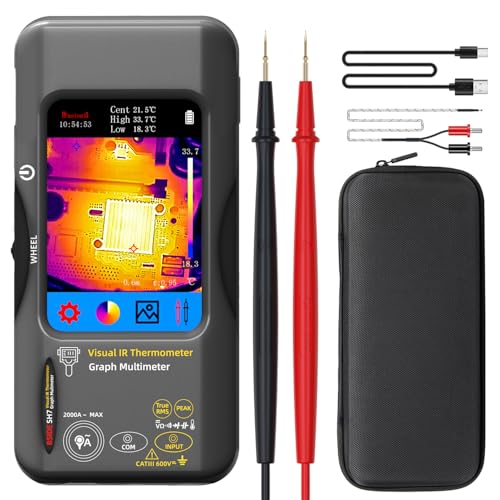 BSIDE SH7 Wärmebildkamera Multimeter 2 in 1 Multimeter Digital 20000 Counts TRMS mit 3.98" Touchscreen & Thermokamera 320X320 IR-Auflösung für leckortung Elektronik HVAC KFZ Industrie von BSIDE