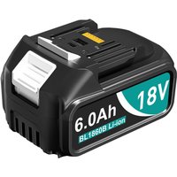 6Ah Ersatzakku Kompatibel mit Makita 18V Akku BL1850 BL1860B BL1855 BL1840 BL1830 mit LED Indikator（1 Stück） von BSIOFF