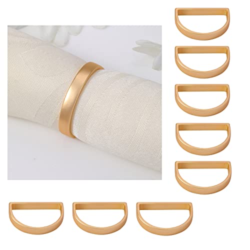 BSITSSS 8 Stück Serviettenringe, Serviettenringe Gold Serviettenring Set, Servietten Ringe Servietten Ring für Hochzeitsfeier Abendessen Thanksgiving Jubiläum Tischdekoration Napkin Rings von BSITSSS