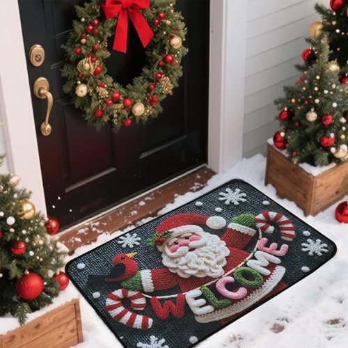 BSITSSS Fußmatte Weihnachten Weihnachtsmann, Vögel Weihnachts Fußmatte, Türmatte Weihnachten, WeihnachtsFussmatte 40 x 60 cm, Weihnachtsfußmatten für Eingangsbereich, Schlafzimmer, Arbeitszimmer BSITSSS Fußmatte Weihnachten Weihnachtsmann, Vögel Weihnachts Fußmatte, Türmatte Weihnachten, WeihnachtsFussmatte 40 x 60 cm, Weihnachtsfußmatten für Eingangsbereich, Schlafzimmer, Arbeitszimmer von BSITSSS