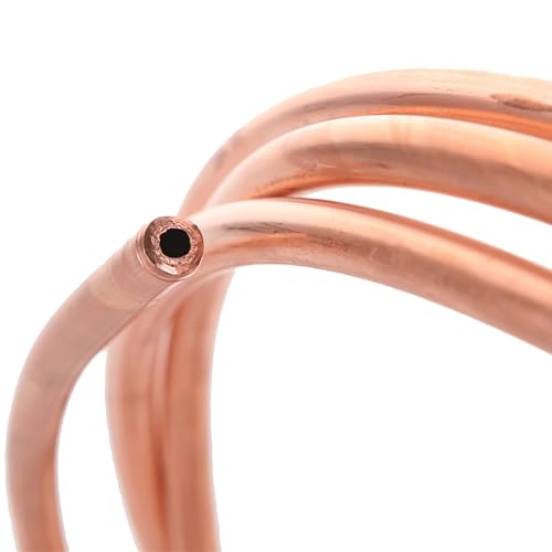 99,9 % reines Kupferrohr, nahtlos, rund, T2-Rohrwand: 0,5 mm weiche Kupferspule, Kupferrohr für Kühlschränke, Klimaanlagen, DIY-Projekt (OD 4 mm) von BSKJMMP