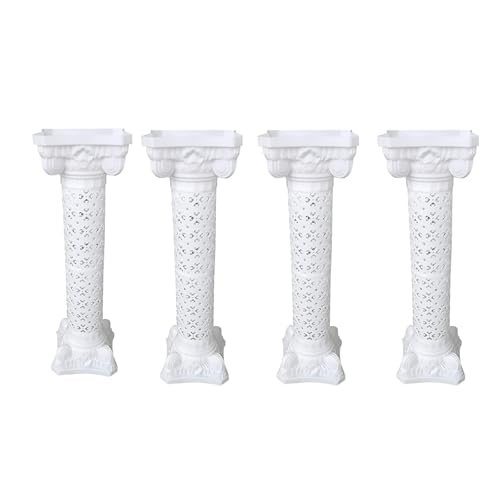 BSKJMMP 4 Stück Tafelaufsätze für Hochzeitsempfang, zylindrische Party-Dekoration, Requisiten, Kunststoffsockel, Vasen, 88,9 cm, für Veranstaltungen, Party-Dekoration von BSKJMMP
