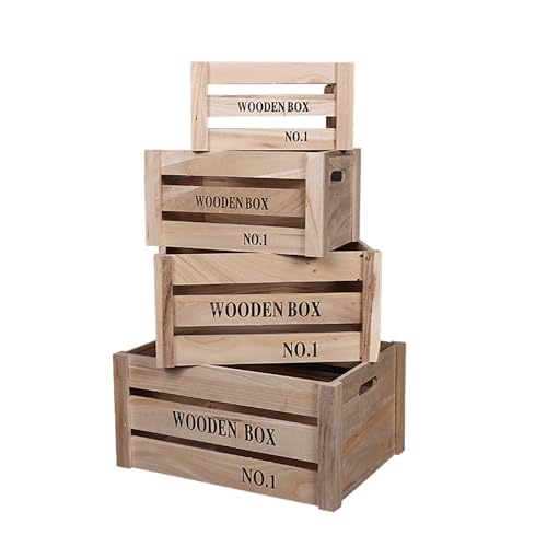 BSKJMMP 4 x Holzständer für Partys, quadratische Ständer, Säulen, Aufbewahrungsboxen für Hochzeit, Spaltendekoration (Holz) von BSKJMMP