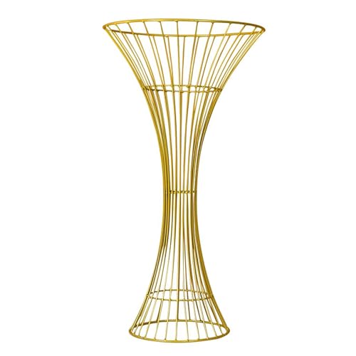 BSKJMMP Blumenständer für Hochzeiten, Metall, goldfarben, 59,9 cm hoch, Mittelstück, Requisite, Straße, Veranstaltungstisch, Zuhause, Party-Dekoration von BSKJMMP