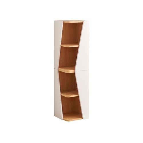 BSKJMMP Büro Eckregal L-förmig Offene Wand Ecke Bücherregal Klein Lagerregal Pflanzenständer Holz Schmal für Wohnzimmer Home Office (A+B) von BSKJMMP