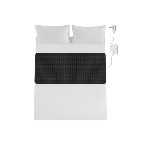 BSKJMMP Erdungsmatte für Bett, ultimative Langlebigkeit, 68,6 x 152,4 cm, Karbonmatte, Erdungsmatte für Krampfadern, Innenbereich, Zuhause, Büro, Arbeit, mit Erdungsschnur von BSKJMMP