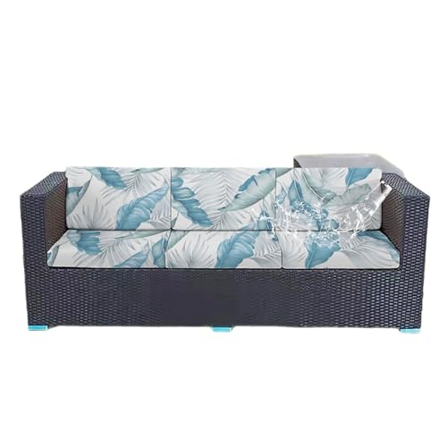 BSKJMMP Ersatz-Schonbezüge für den Außenbereich, dick, strukturierter Twill-Stoff für Veranda, Terrasse, Möbelschutz (nur Bezug), 3 Stück (Blumenschatten, M) von BSKJMMP