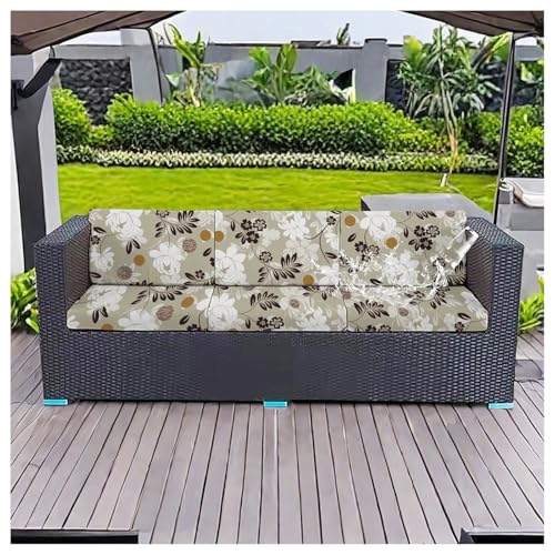 BSKJMMP Ersatz-Schonbezüge für den Außenbereich, dick, strukturierter Twill-Stoff für Veranda, Terrasse, Möbelschutz (nur Bezug), 3 Stück (Frische, L) von BSKJMMP