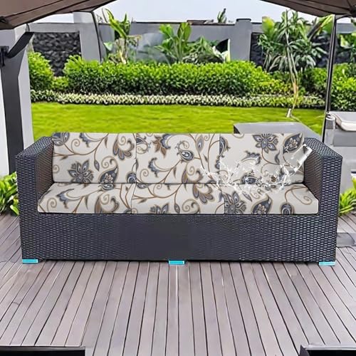 BSKJMMP Ersatz-Schonbezüge für den Außenbereich, dick, strukturierter Twill-Stoff für Veranda, Terrasse, Möbelschutz (nur Bezug) (Herbst, L) von BSKJMMP