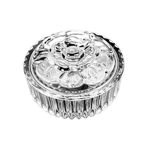 BSKJMMP Glas-Süßigkeitenschale mit Deckel Glas Zucker für Hochzeit Party Tisch Buffet Dekorative Süßigkeitenschale Schmuck Organizer für Käse Donut Käsekuchen von BSKJMMP