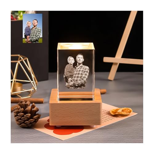 BSKJMMP Graviert auf der Innenseite des Kristalls mit Ihren Fotos. Personalisierte Geschenke für Geburtstag, Hochzeit, Gedenkstätte, Muttertag, Valentinstag, Weihnachten von BSKJMMP