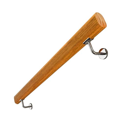 BSKJMMP Handlauf für Treppen, 1,5 m, Kiefernholz, rutschfest, Treppenhandlauf für Zuhause, Kindergarten, alter Mann, Innen- und Außenbereich, Villa, Loft, Korridor, ovales Massivholzgeländer von BSKJMMP