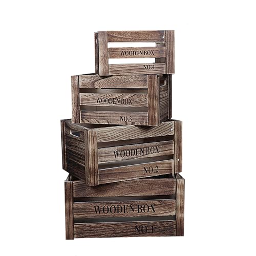 BSKJMMP Holzständer für Partys, quadratische Ständer, Säulen, Aufbewahrungsboxen für Hochzeiten, Säulen, Dekoration, Anthrazit, 4 Stück von BSKJMMP