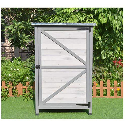 BSKJMMP Schuppen, Outdoor-Aufbewahrung, Garage, Werkzeugregal, Garten-Organizer mit Regalen, wasserdicht, praktische Aufbewahrung, Mülltonnen, Werkzeuge, Rasenmäher von BSKJMMP
