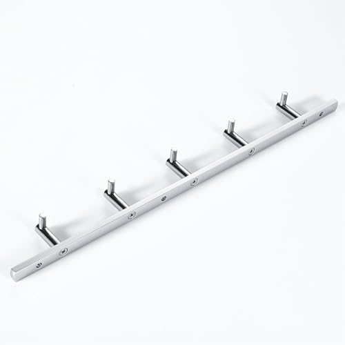 BSKJMMP Wandmontierte Kleiderhaken Badezimmer Handtuchhaken Metall 38,1 cm Rack Kleiderbügel zum Aufhängen von Kleidung, Jacken, Hüten, Chrom von BSKJMMP