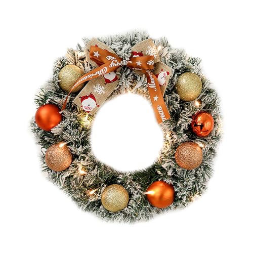BSKJMMP Weihnachtskranz, Herbstkranz, Haustürkranz, für Zuhause, Wand, Fenster, Dekoration für Innen- und Außenbereich, Wandfenster, 30,5 cm von BSKJMMP
