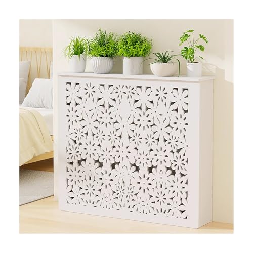 BSKJMMP Weiße Heizkörperabdeckungen für Zuhause, Rohrventil, Privatsphäre, Heizungsabdeckung, einfache Montage, Wohnzimmer-Heizung, dekorativer Schrank, Badezimmer-Bodenschrank (50 x 70 x 20 cm) von BSKJMMP