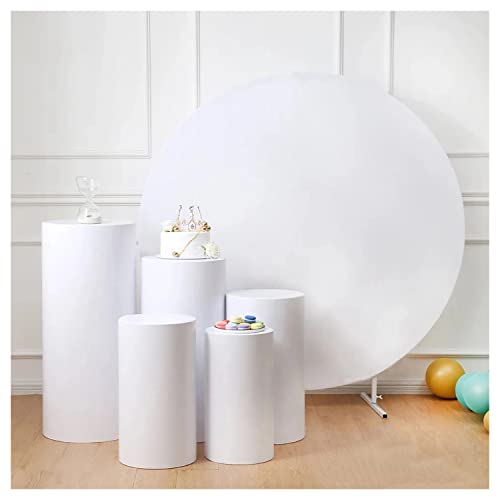 BSKJMMP Zylinderständer für Partys, weißer Zylinderständer für Party, Hochzeit, Dekoration, runde Sockel, Hochzeitshintergrund, Ständer, Säulen, Zylinder, Desserttisch, Säule von BSKJMMP