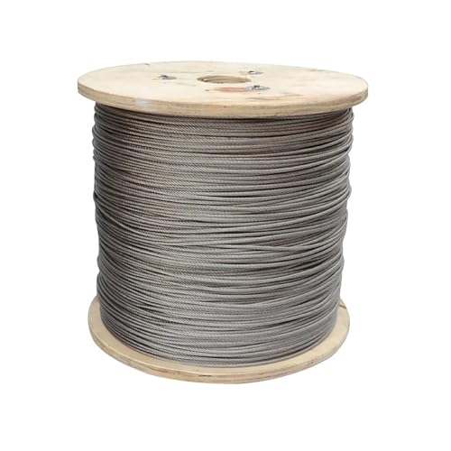 Drahtseil, 1,5 mm, 304 Edelstahl, 1,8 m, 7 x 7 Stränge, 119,7 kg Bruchfestigkeit, für Outdoor-Garten-Wäscheleine von BSKJMMP