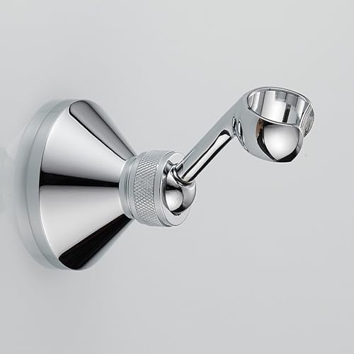 Duschkopfhalter Handbrause Messing Duschköpfe Wandhalterung Halterung Verstellbar für Haushalt Badezimmer (Chrom) von BSKJMMP