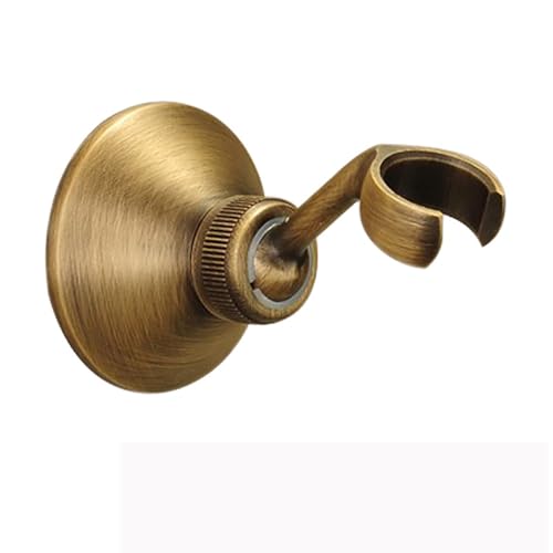 Duschkopfhalter Handbrause Messing Duschköpfe Wandhalterung Halterung Verstellbar für Haushalt Badezimmer (Gebürstetes Gold) von BSKJMMP