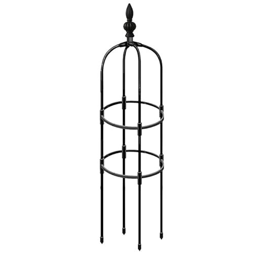 Garten-Obelisk-Rankgitter für Kletterpflanzen, Metall, hoher Turm, leicht, Topfpflanzenstütze für den Innenbereich, Hinterhof, Rasen (60 cm) von BSKJMMP