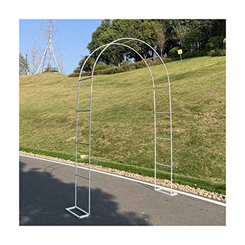 Gartenlaube Torbogen Torbogen für Hochzeitszeremonie Party Rankgitter für Kletterpflanzen Outdoor Metall für Hinterhof Rasen (Weiß) von BSKJMMP