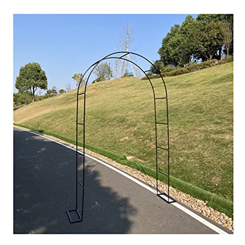 Gartenlaube Torbogen Torbogen für Hochzeitszeremonie Party Spalier für Kletterpflanzen Outdoor Metall für Hinterhof Rasen (Schwarz) von BSKJMMP