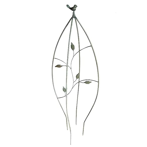 Gartenvogel Obelisk Rankgitter für Kletterpflanzen Vintage Blumenstütze Eisen Metall Tomaten Gemüse Blumen Reben (Grün) von BSKJMMP