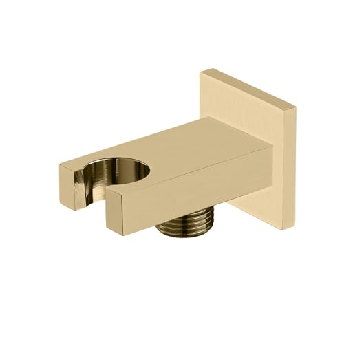 Halterung für Duschkopf, Handbrause mit Wassereinlass, Wandhalterung, mehrfarbig, für jeden Raum, universelle Duschkomponenten (gebürstetes Gold) von BSKJMMP