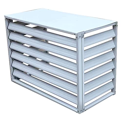 Klimaanlagenzaun, 4 Paneele, Aluminium, für den Außenbereich, Metallabdeckung, Raumteiler zum Verstecken und Verbergen der Außeneinheit, 1,5P-100 x 70 x 50 cm von BSKJMMP