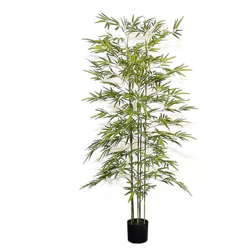 Künstliche Bambuspflanze, künstlicher Bambusbaum, künstliche Bambuspflanze, Innenbereich, üppige und abnehmbare künstliche Bäume für Zuhause, Büro, Dekoration (1,8 m) von BSKJMMP