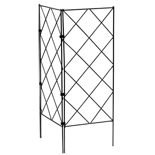 Obelisk Garten-Rankgitter, 53 cm hoch, für Kletterpflanzen, Wandpaneel, stabile Unterstützung für Reben und Blumenständer, 20 x 53 cm x 2 Stück Obelisk Garten-Rankgitter, 53 cm hoch, für Kletterpflanzen, Wandpaneel, stabile Unterstützung für Reben und Blumenständer, 20 x 53 cm x 2 Stück von BSKJMMP
