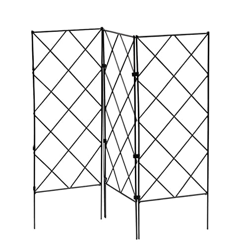 Obelisk Garten-Rankgitter, 53 cm hoch, für Kletterpflanzen, Wandpaneel, stabile Unterstützung für Reben und Blumenständer, 20 x 53 cm x 3 Stück von BSKJMMP