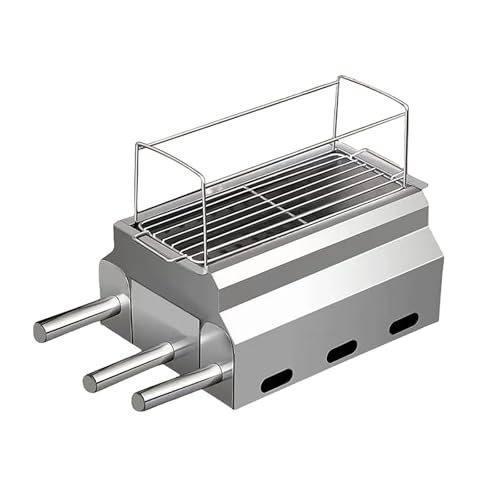 Rauchfreier Holzkohlegrill, tragbarer Edelstahl-Grill, Kohlegrills, Outdoor-Kochen, verdickter Desktop für 2-5 Personen für Reisen, Camping, Terrasse, Party, Hinterhof Rauchfreier Holzkohlegrill, tragbarer Edelstahl-Grill, Kohlegrills, Outdoor-Kochen, verdickter Desktop für 2-5 Personen für Reisen, Camping, Terrasse, Party, Hinterhof von BSKJMMP