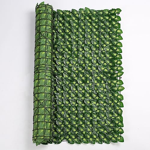 Sichtschutz für den Außenbereich, mit Netzrückseite, künstliche Blätter, Heckenabdeckung, Wanddekoration, Paneele für Garten, Hinterhof, Veranda (1 x 3 m) von BSKJMMP