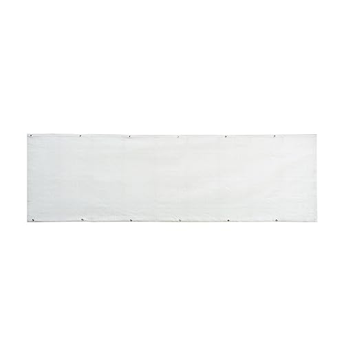 Sichtschutzzaun, Balkon, Garten, verstärkte Bindungen, ausgezeichnet für Außenwand, Garten, Hof, Pool, 3 x 16,4 m, Weiß von BSKJMMP