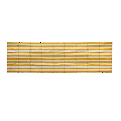 Sichtschutzzaun, Balkon, Garten, verstärkte Bindungen, ausgezeichnet für Außenwand, Garten, Hof, Pool, 3 x 16,4 m (Gelb-Weiß) von BSKJMMP