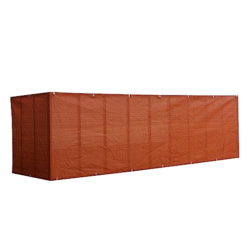 Sichtschutzzaun, Balkon, Garten, verstärkte Bindungen, ausgezeichnet für Außenwand, Garten, Hof, Pool, 9 x 50 cm (rot) von BSKJMMP
